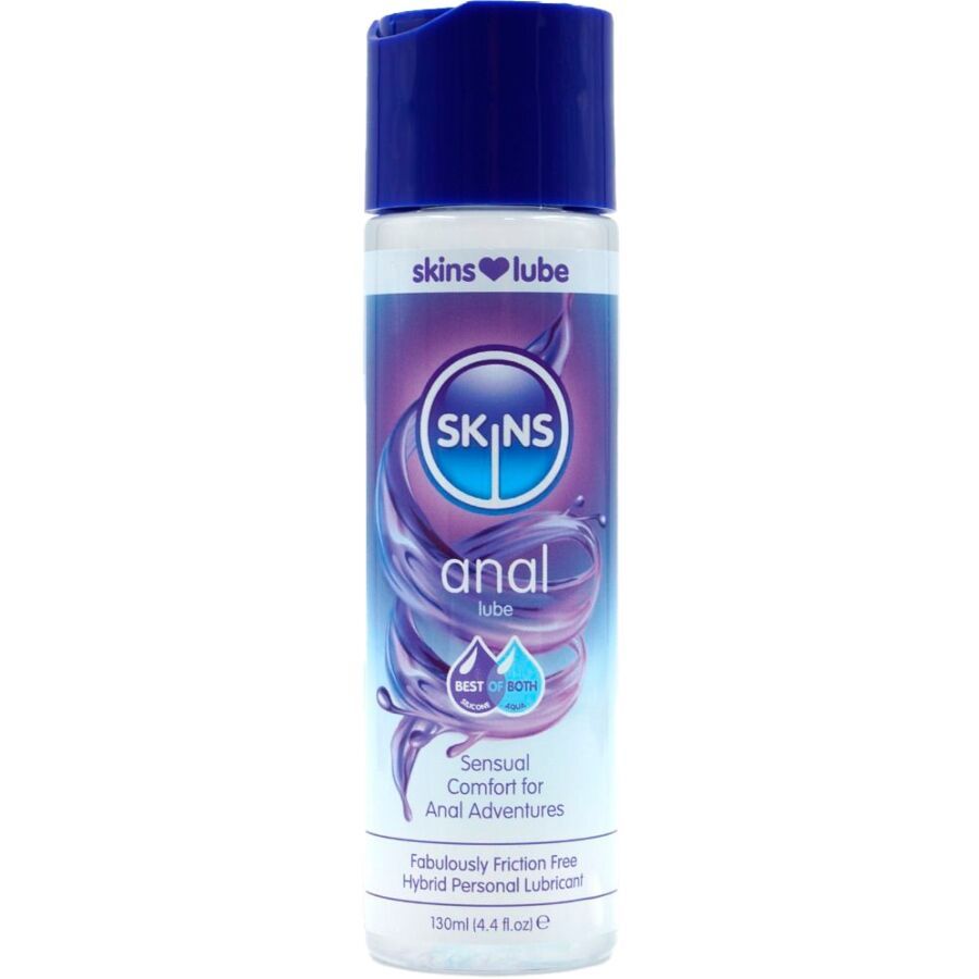 SKINS - LUBRIFICANTE ANALE IBRIDO A BASE DI ACQUA E SILICONE 130 ML SKINS - LUBRIFICANTE ANALE IBRIDO A BASE DI ACQUA E SILICONE 130 ML