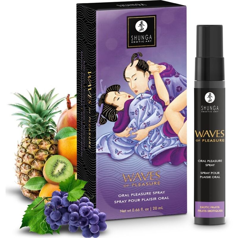 SHUNGA - WAVES PLEASURE SPRAY ORALE SEDUCENTE FRUTTI ESOTICI 20 ML SHUNGA - WAVES PLEASURE SPRAY ORAL SEDUCTIVE EXOTIC FRUITS 20 ML