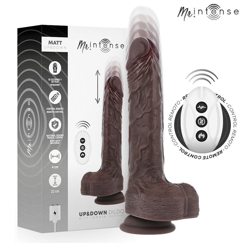 MR INTENSE - MATT REALISTIC MULTIFUNCTION WITH VIBRATION UP AND DOWN REMOTE CONTROL 22 CM -O- 4 CM