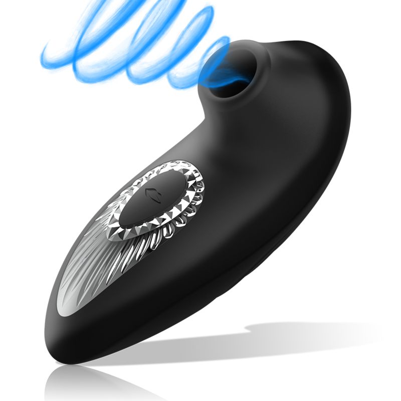 BLACK&SILVER - DRAKE DELUXE SUCKING VIBE RICARICABILE IN SILICONE NERO BLACK&SILVER - DRAKE DELUXE SUCKING VIBE RICARICABILE IN SILICONE NERO