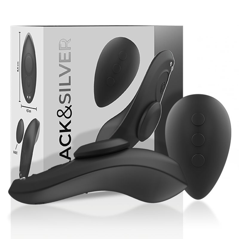 BLACK&SILVER - PANTALONE VIBRATORE IN SILICONE RICARICABILE PRESTON NERO BLACK&SILVER - PANTALONE VIBRATORE IN SILICONE RICARICABILE PRESTON NERO