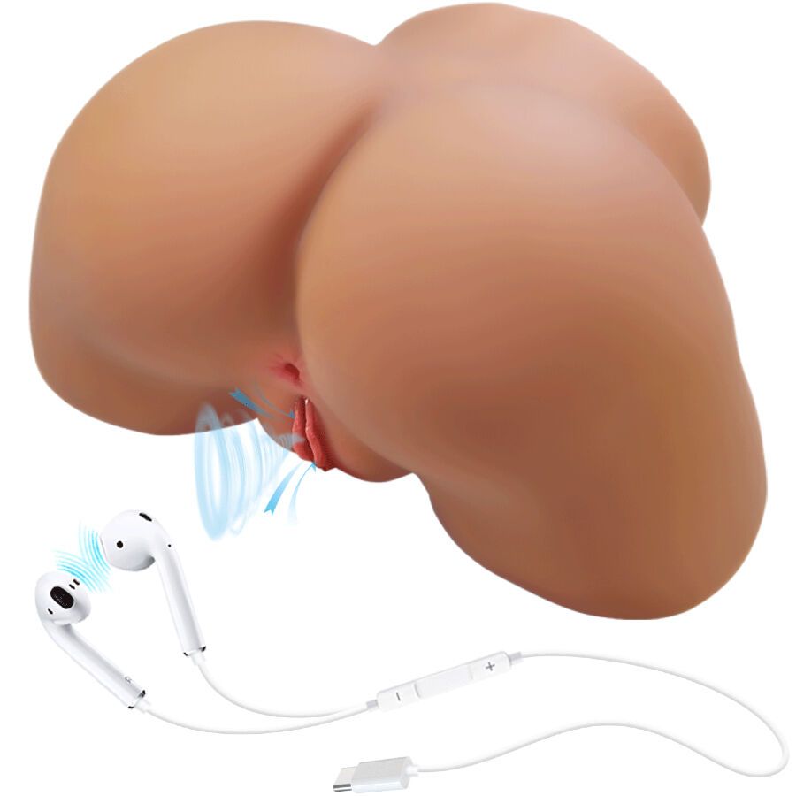 CRAZY BULL - ILANA REALISTIC FEMALE BUTT VIBRATOR AND SUCKER WITH SOUND 6.8 KG