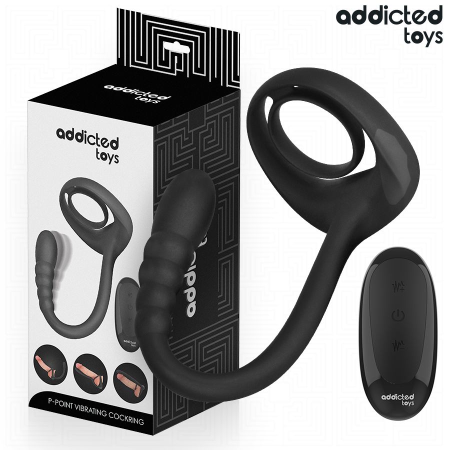 ADDICTED TOYS - ANELLO VIBRANTE PER IL PENE CON TELECOMANDO P-SPOT ADDICTED TOYS - P-SPOT VIBRATING COCK RING REMOTE CONTROL