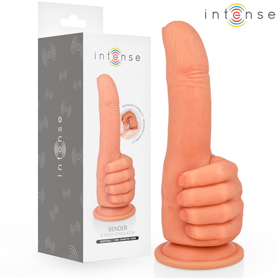INTENSE - BENDER STIMOLATORE PUNTO G FLESSIBILE MANO 11,3 CM INTENSE - BENDER G-SPOT STIMULATOR FLEXIBLE HAND 11.3 CM
