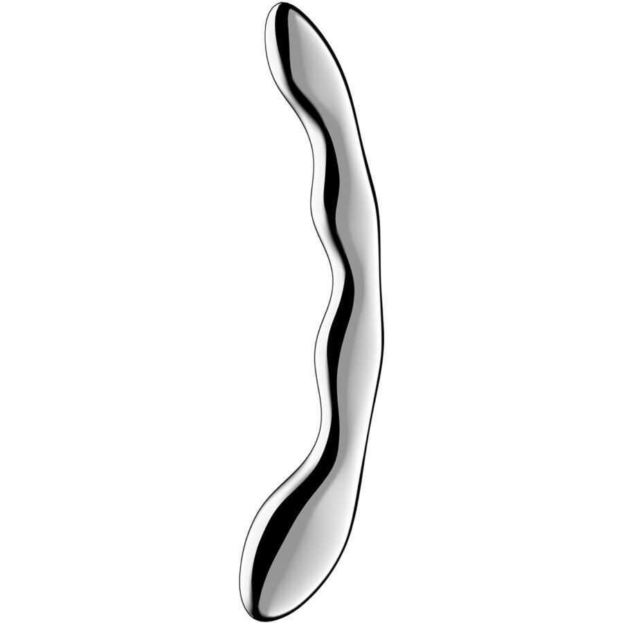 SATISFYER - DILDO A DOPPIA ESTREMIT· IN ACCIAIO INOX COSMIC CREST 2 SATISFYER - COSMIC CREST 2 STAINLESS STEEL DOUBLE-ENDED DILDO