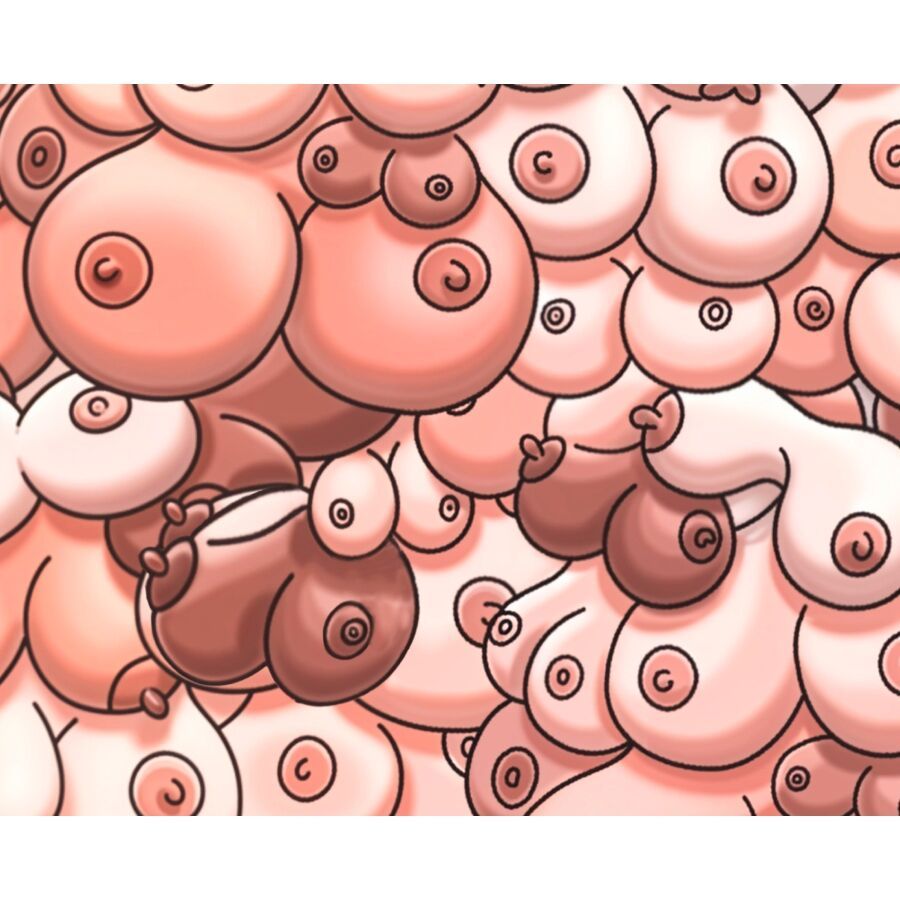 DIABLO PICANTE - TAPPETINO PER MOUSE COLORATO CON DESIGN DI TETTE DIABLO PICANTE - COLOR MOUSE PAD WITH BOOBS DESIGN