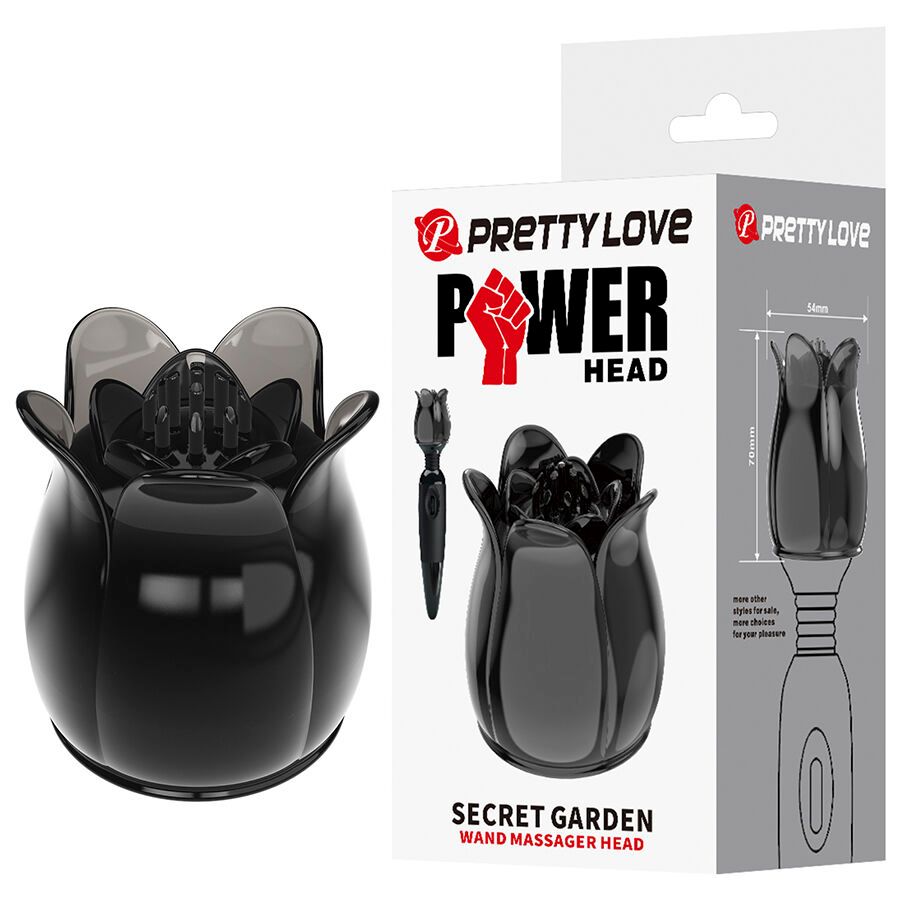 PRETTY LOVE - SECRET GARDEN TESTA DA MASSAGGIO NERA PRETTY LOVE - SECRET GARDEN TESTA DA MASSAGGIO NERA