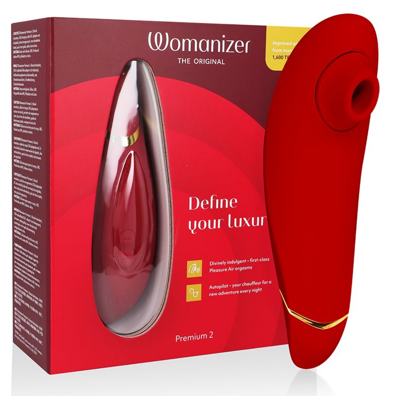 WOMANIZER - PREMIUM 2 STIMOLATORE CLITORALE BORDEAUX WOMANIZER - PREMIUM 2 CLITORAL STIMULATOR BORDEAUX
