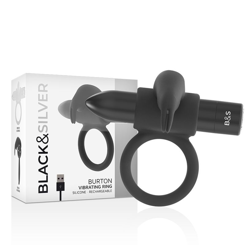BLACK&SILVER - ANELLO BURTON 10 MODALIT� DI VIBRAZIONE NERO