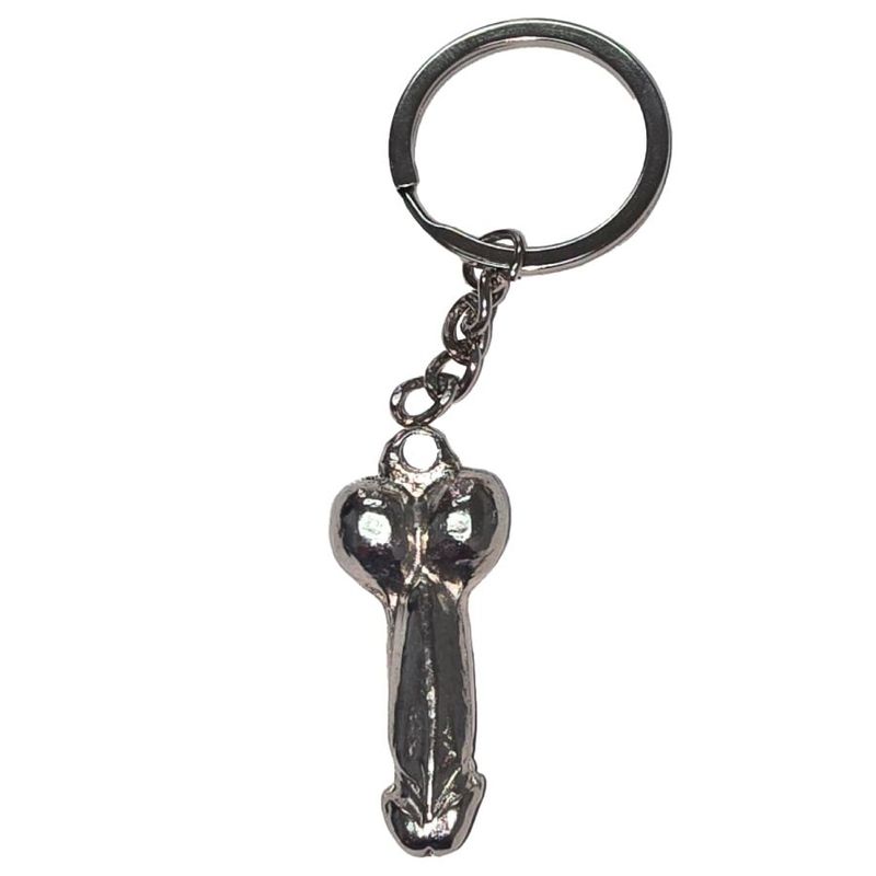 DIABLO PICANTE - PORTACHIAVI PENE IN METALLO ARGENTO DIABLO PICANTE - SILVER METAL PENIS KEYCHAIN