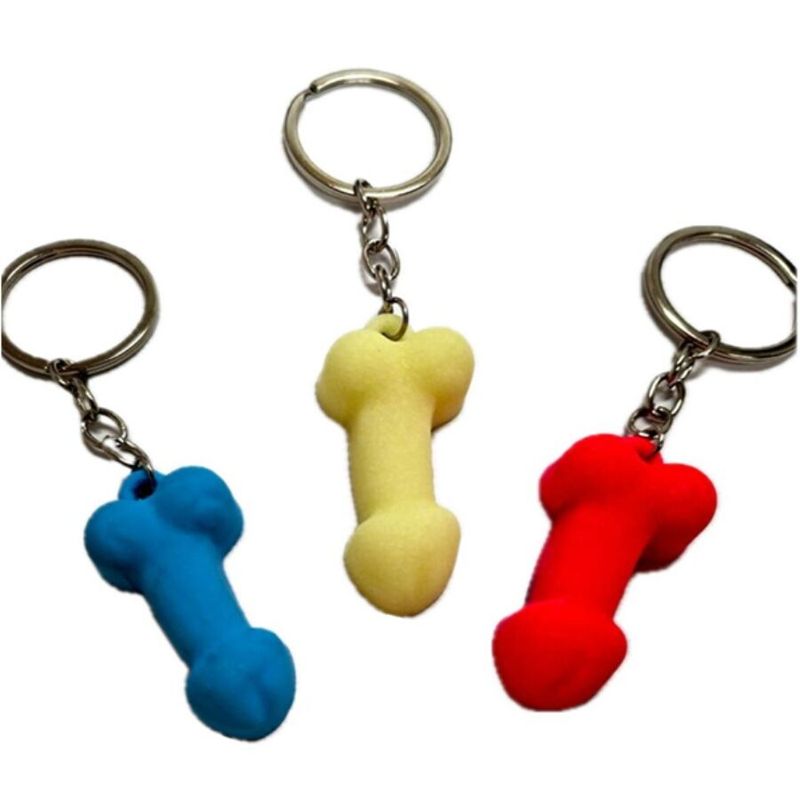 DIABLO PICANTE - PORTACHIAVI A FORMA DI PENE IN SILICONE COLORE FOSFORESCENTE ASSORTITO DIABLO PICANTE - ASSORTED SILICONE PENIS KEYCHAIN PHOSPHORESCENT COLOR