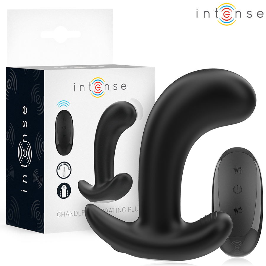 INTENSE - CHANDLER ANAL PLUG 10 VIBRAZIONI NERO TELECOMANDO INTENSE - CHANDLER ANAL PLUG 10 VIBRAZIONI NERO TELECOMANDO