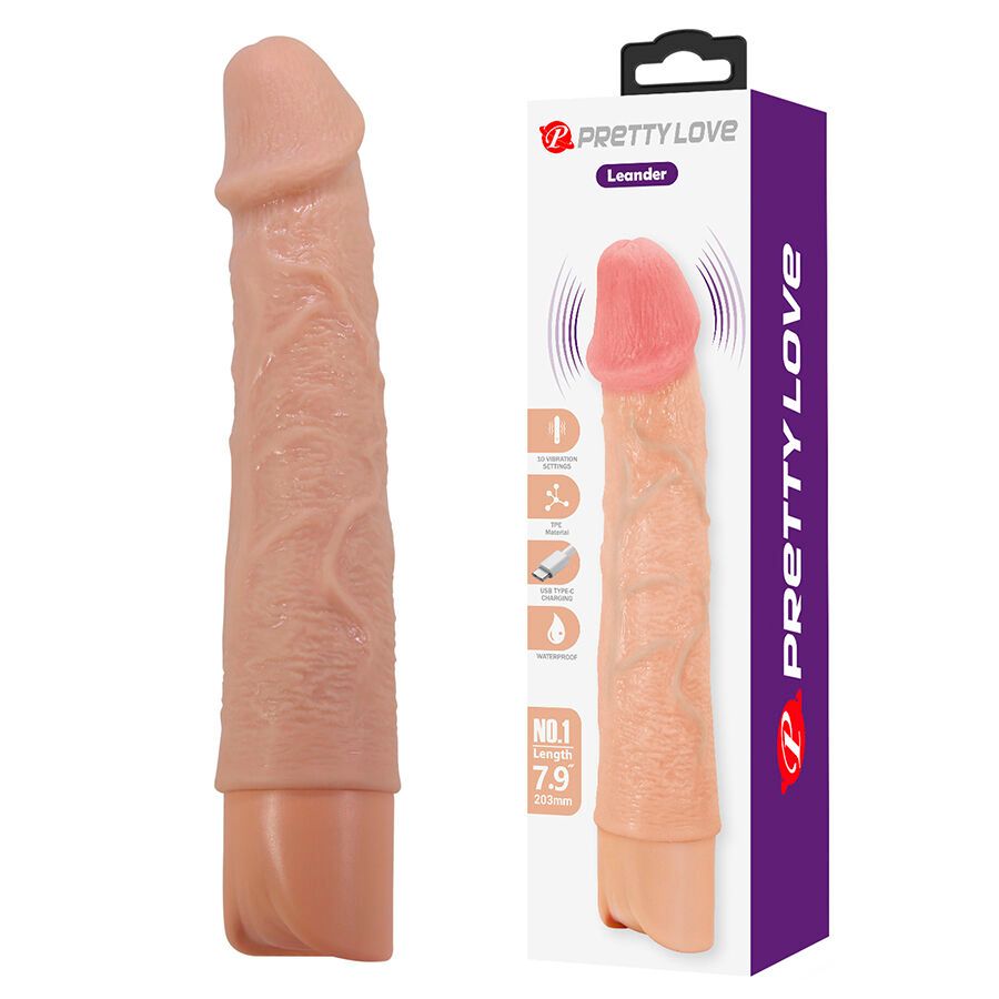 PRETTY LOVE - LEANDER VIBRATORE REALISTICO FLESSIBILE PRETTY LOVE - LEANDER VIBRATORE REALISTICO FLESSIBILE