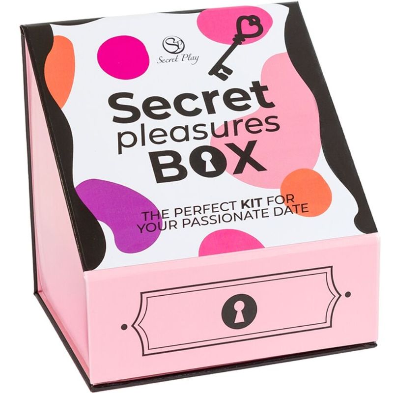 SECRET PLAY - PLEASURES BOX PER COPPIE: DADI + PROIETTILE VIBRANTE + PENNA CON PIUMA SECRET PLAY - PLEASURES BOX FOR COUPLES: DICE + VIBRATING BULLET + FEATHER PEN