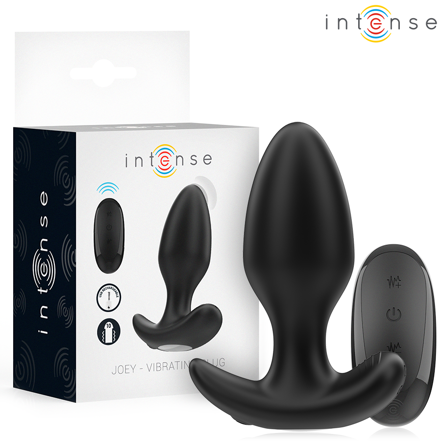 INTENSE - JOEY ANAL PLUG 10 VIBRAZIONI NERO TELECOMANDO INTENSE - JOEY ANAL PLUG 10 VIBRAZIONI NERO TELECOMANDO