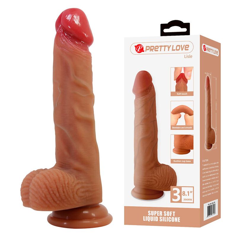 PRETTY LOVE - LISLE DILDO REALISTICO CON VENTOSA 20,6 CM -�- 4,2 CM
