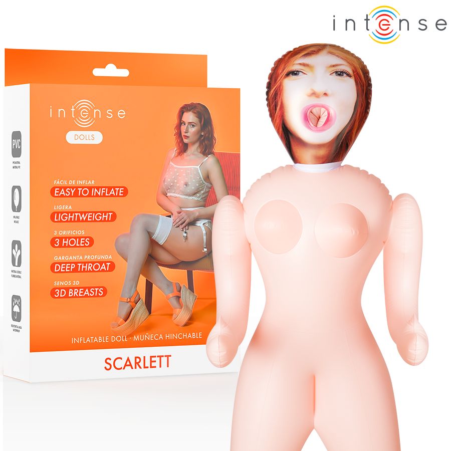 INTENSE DOLLS - SCARLETT BAMBOLA GONFIABILE CON TRE ORIFIZI