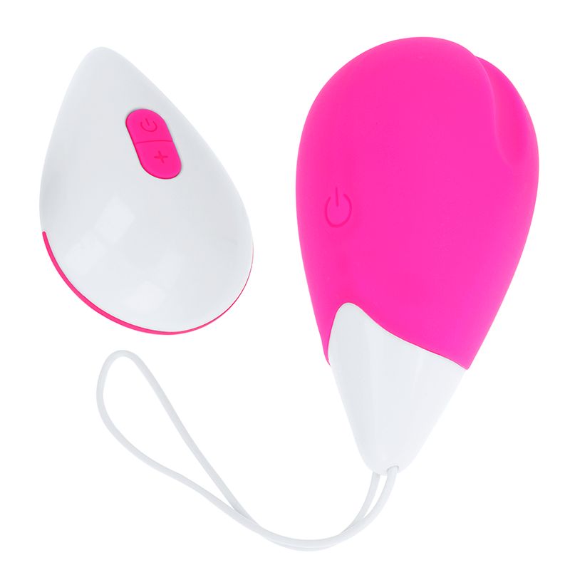 OHMAMA - UOVO VIBRANTE 10 MODALITΒ· ROSA E BIANCO OHMAMA - TEXTURED VIBRATING EGG 10 MODES PINK AND WHITE