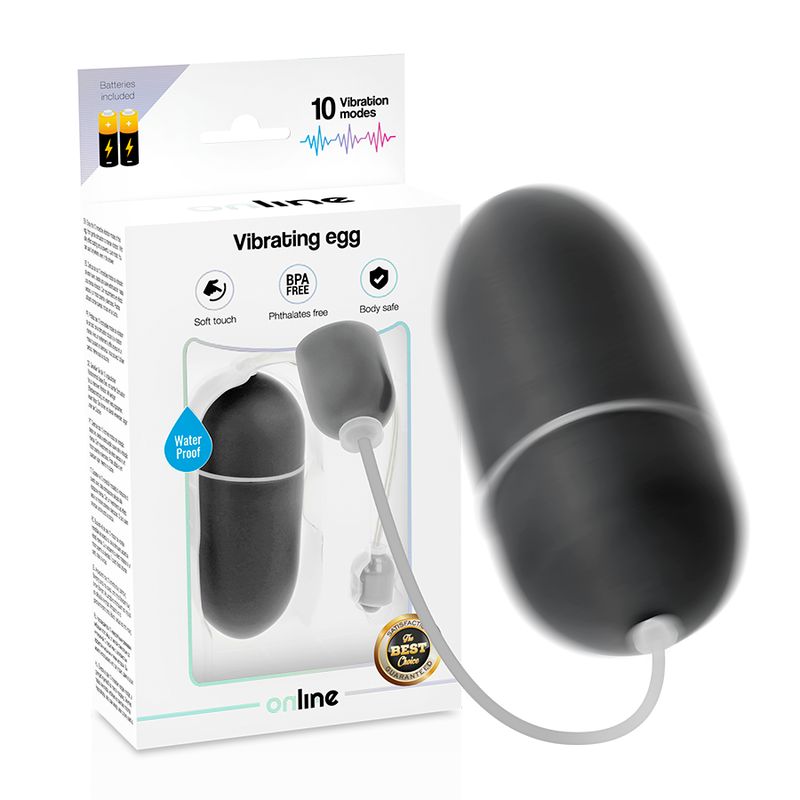 ONLINE - UOVO VIBRANTE IMPERMEABILE NERO ONLINE - WATERPROOF VIBRATING EGG BLACK