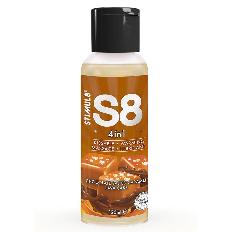 STIMUL8 - S8 LUBRIFICANTE 4 IN 1 AL CIOCCOLATO E CARAMELLO SALATO 125 ML STIMUL8 - S8 4 IN 1 CHOCOLATE AND SALTED CARAMEL DESSERT LUBRICANT 125 ML
