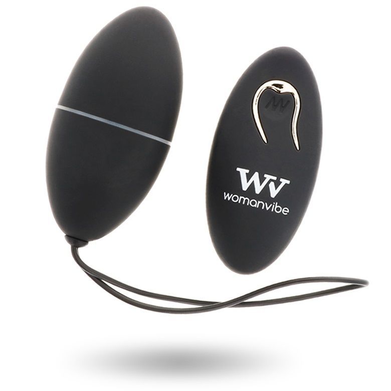 WOMANVIBE - ALSAN EGG TELECOMANDO NERO SILICONE NERO WOMANVIBE - ALSAN EGG REMOTE CONTROL BLACK SILICONE BLACK