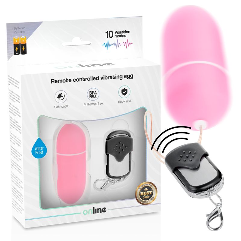 ONLINE - TELECOMANDO UOVO VIBRANTE L ROSA ONLINE - REMOTE CONTROL VIBRATING EGG L PINK