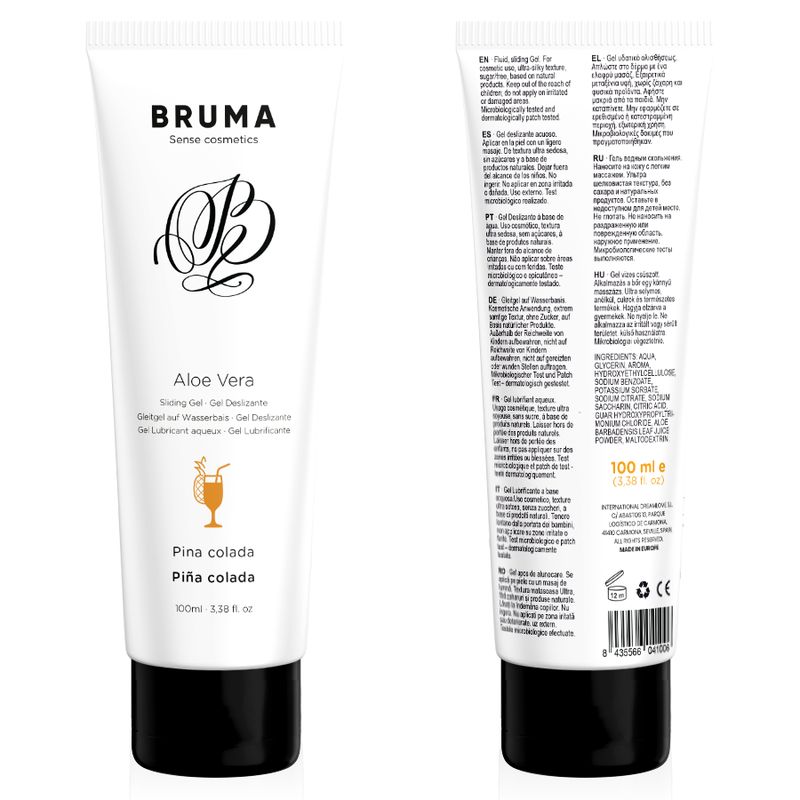 BRUMA - GEL SCORREVOLE ALOE VERA GUSTO PINA COLADA 100 ML BRUMA - ALOE VERA SLIDING GEL PINA COLADA FLAVOR 100 ML