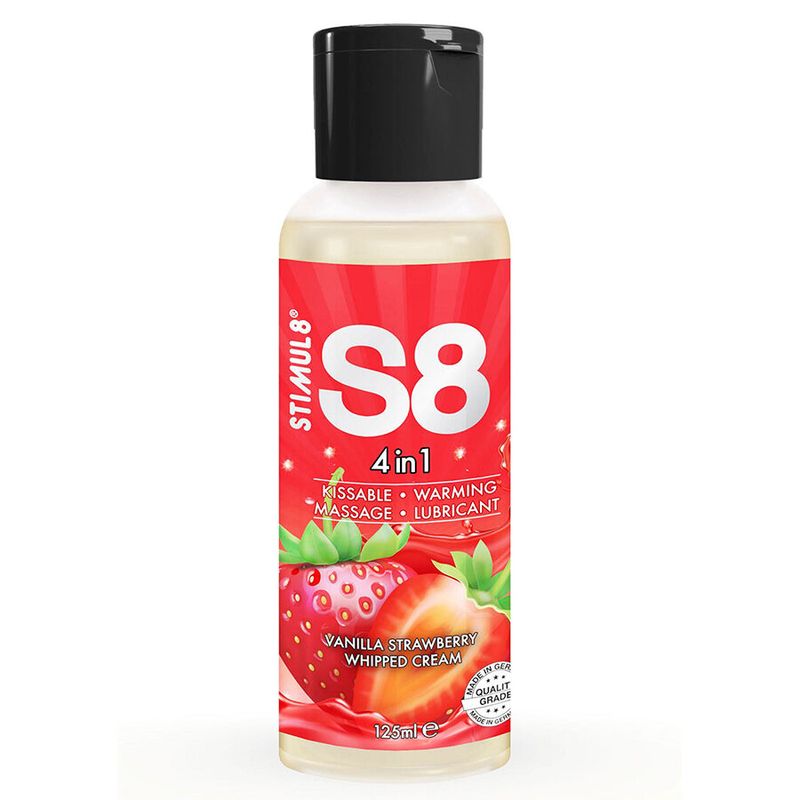 STIMUL8 - S8 LUBRIFICANTE 4 IN 1 AL DESSERT ALLA FRAGOLA 125 ML STIMUL8 - S8 4 IN 1 STRAWBERRY DESSERT LUBRICANT 125 ML
