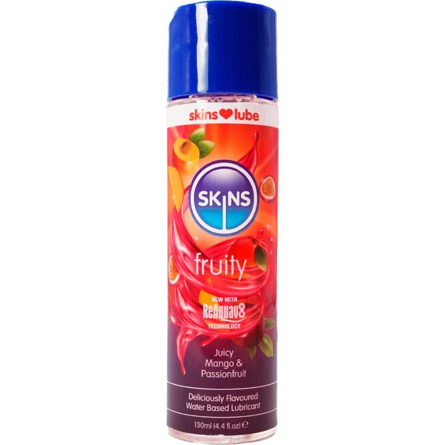 SKINS - LUBRIFICANTE FRUTTATO A BASE D'ACQUA MANGO E FRUTTO DELLA PASSIONE 130 ML SKINS - LUBRIFICANTE FRUTTATO A BASE D'ACQUA MANGO E FRUTTO DELLA PASSIONE 130 ML