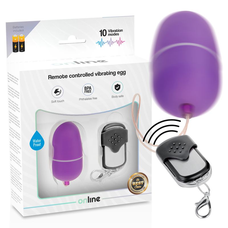 ONLINE - UOVO VIBRANTE TELECOMANDO M LILLA ONLINE - REMOTE CONTROL VIBRATING EGG M PURPLE