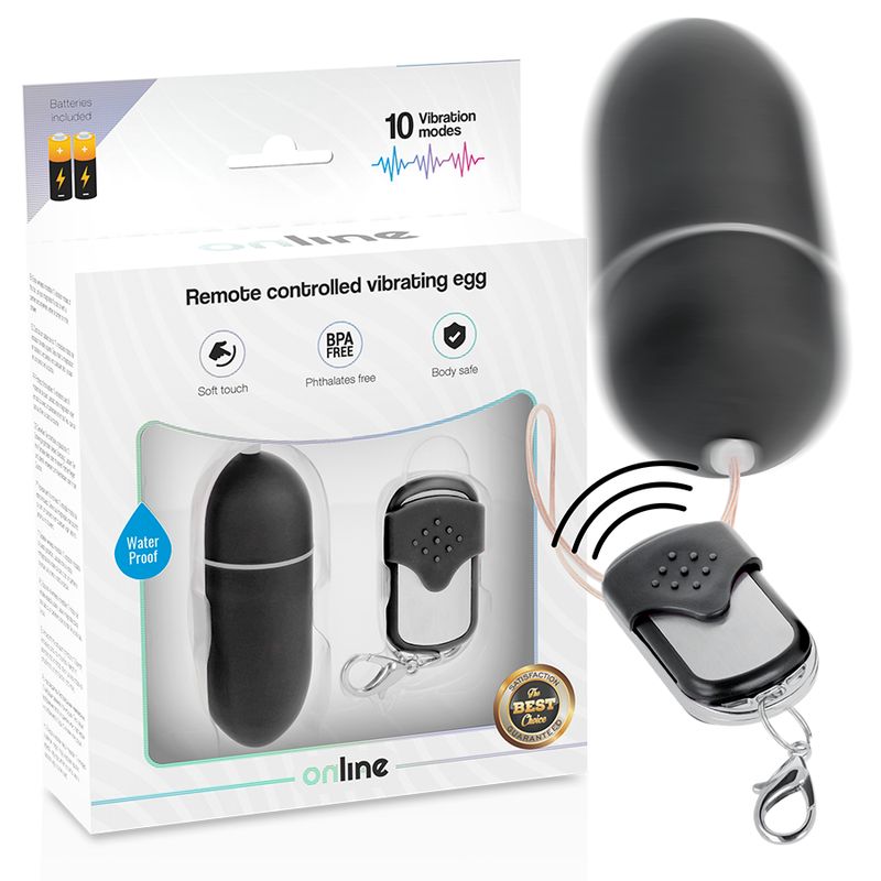 ONLINE - TELECOMANDO UOVO VIBRANTE L NERO ONLINE - REMOTE CONTROL VIBRATING EGG L BLACK