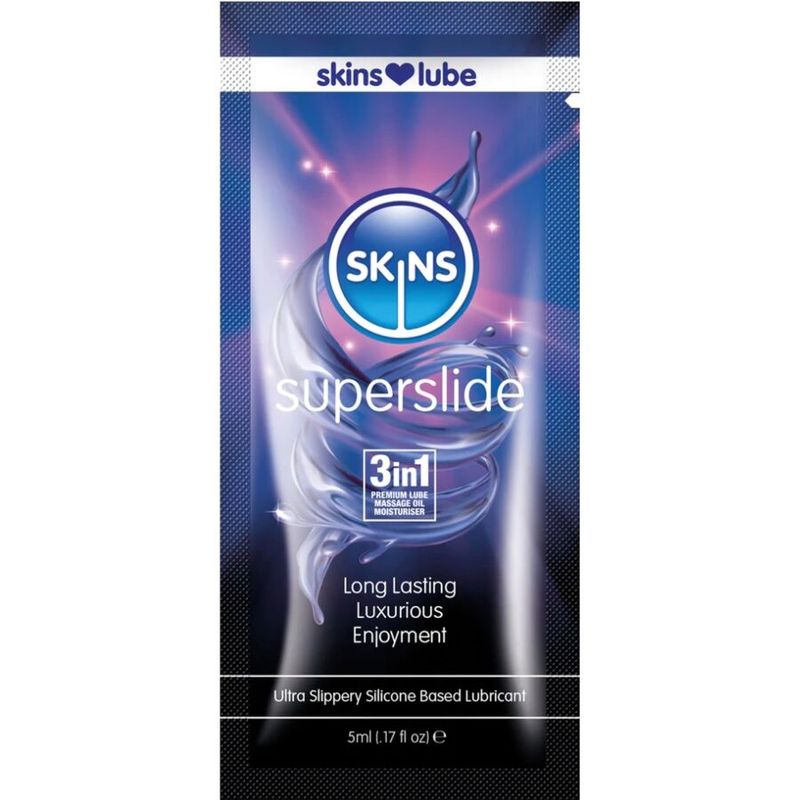 SKINS - SUPERSLIDE LUBRIFICANTE A BASE DI SILICONIO MONODOSE 5 ML SKINS - SUPERSLIDE LUBRIFICANTE A BASE DI SILICONIO MONODOSE 5 ML