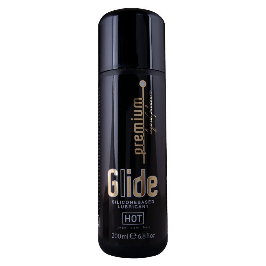 HOT - LUBRIFICANTE A BASE DI SILICONE PREMIUM SILICONE GLIDE 200 ML HOT - PREMIUM SILICONE GLIDE SILICONEBASED LUBRICANT 200 ML
