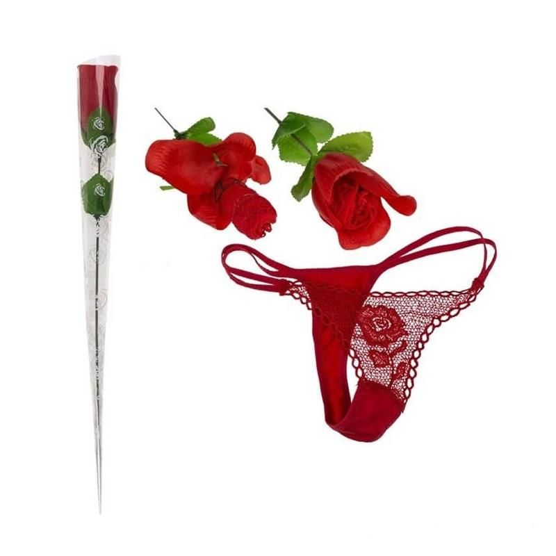 Rose with Red Thong Rose with Red Thong