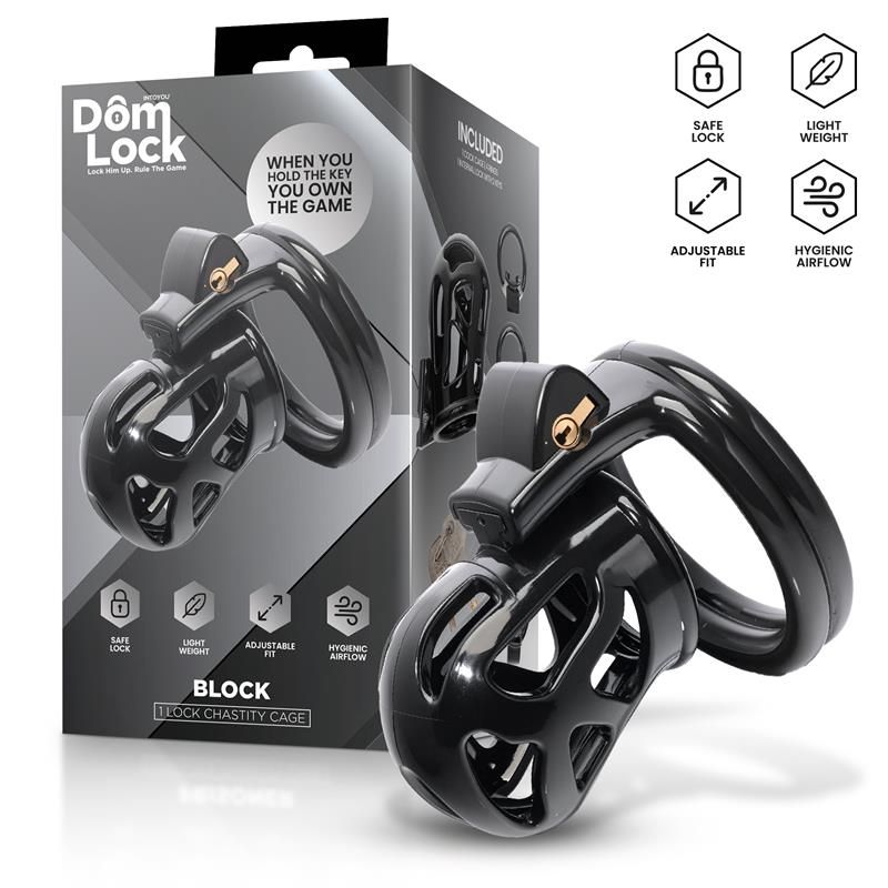Block Chastity Cage with Internal Lock Block Chastity Cage with Internal Lock