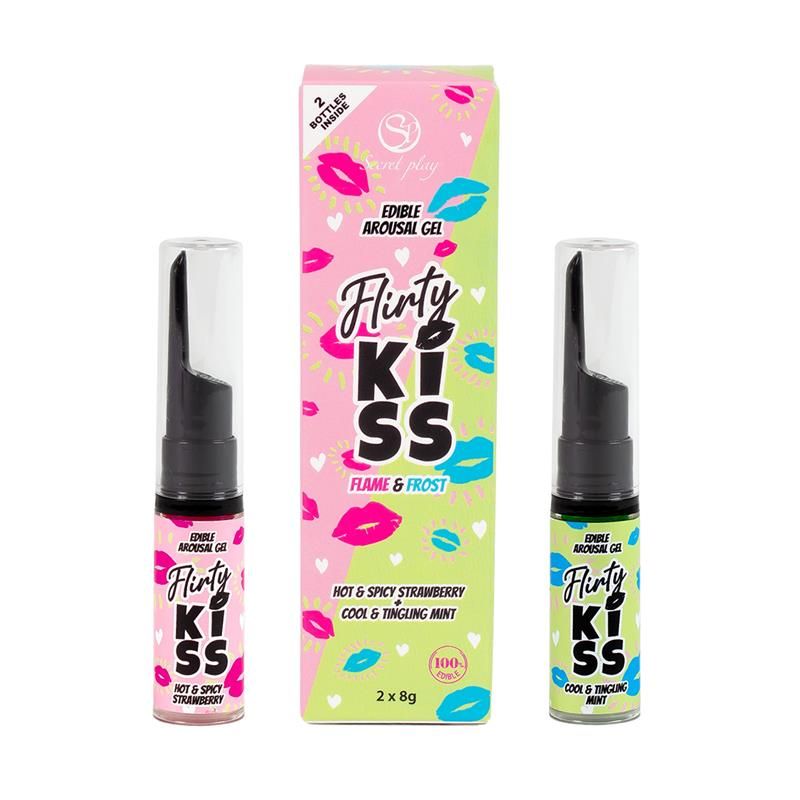 Flirty Kiss Strawberry and Mint Oral Sex Gels 2x8g Flirty Kiss Strawberry and Mint Oral Sex Gels 2x8g