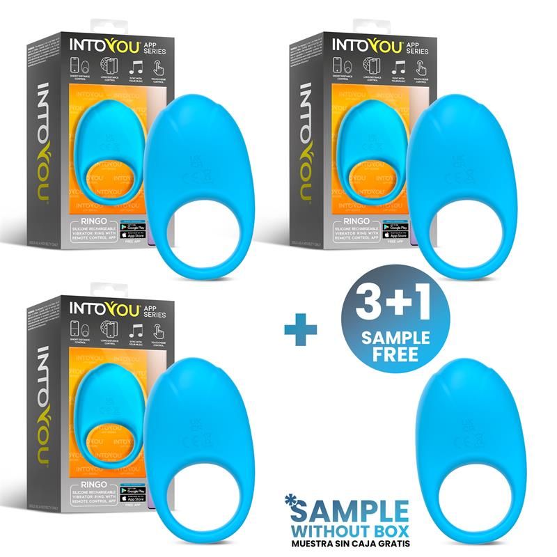Pack 3 + Tester Ringo Vibrating Ring with APP Blue Pack 3 + Tester Ringo Vibrating Ring with APP Blue