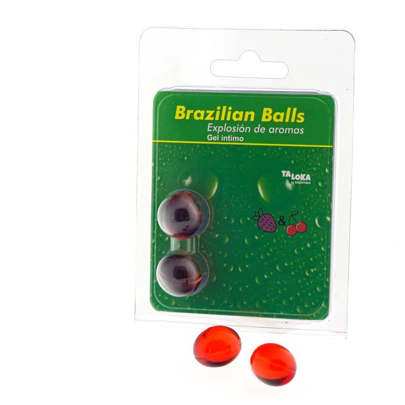 Set 2 Brazilian Balls Strawberry and Cherry Aroma Set 2 Brazilian Balls Strawberry and Cherry Aroma