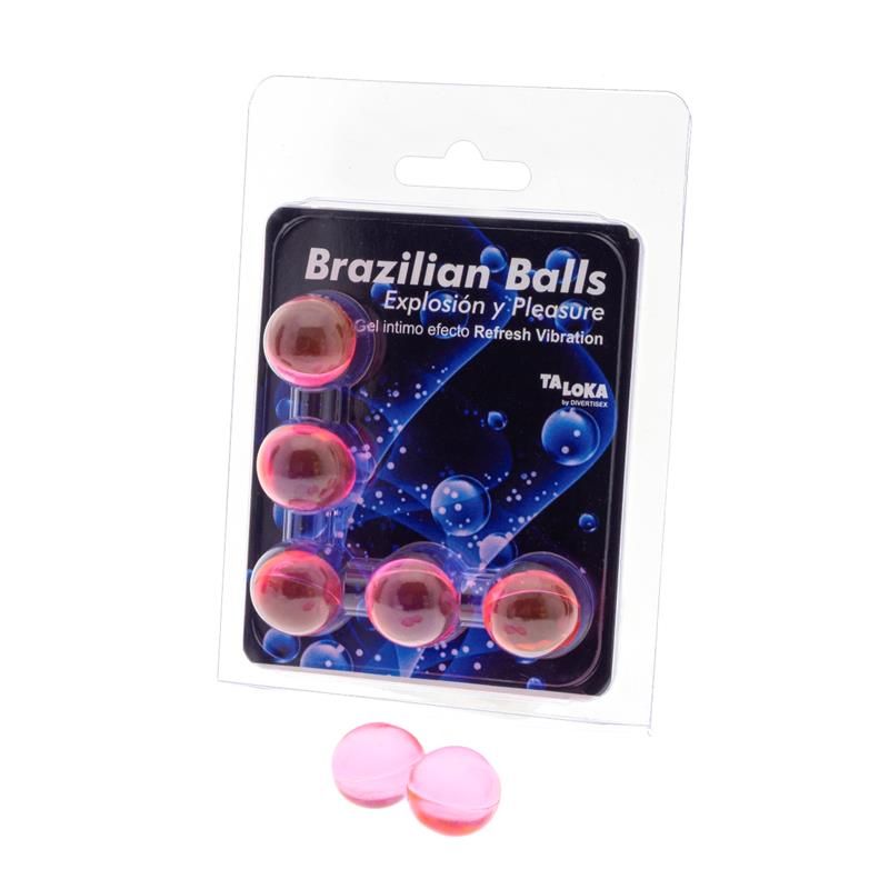 Set 5 Brazilian Balls Gel Refresh Vibration Effect Set 5 Brazilian Balls Gel Refresh Vibration Effect
