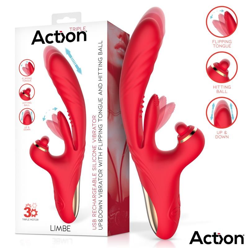 Limbe Vibe with Flip-Flap Tongue, Hitting Ball and Up and Down Limbe Vibe with Flip-Flap Tongue, Hitting Ball and Up and Down
