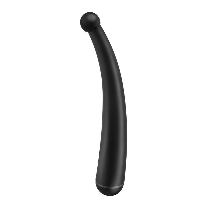 Vibrating Curved Anal Plug Colour Black Vibrating Curved Anal Plug Colour Black