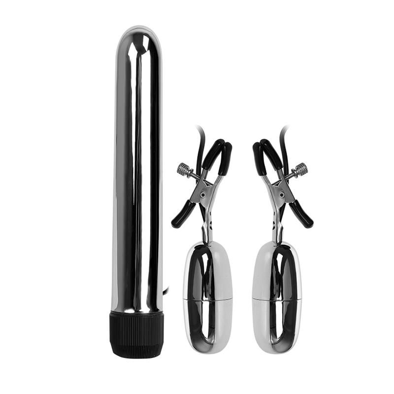 Baile Vibrating Bullet and Nipple Clamps with Vibration Set Turbo Baile Vibrating Bullet and Nipple Clamps with Vibration Set Turbo