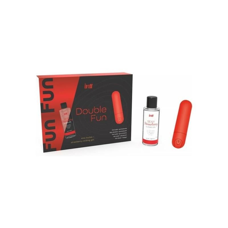 Set Mini Vibrating Bullet and Strawberry Sliding Gel 50 ml Set Mini Vibrating Bullet and Strawberry Sliding Gel 50 ml