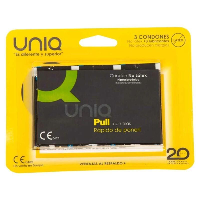 Pull Condoms with Straps No Latex 3 pcs Pull Condoms with Straps No Latex 3 pcs
