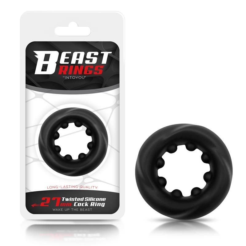 Twisted Liquid Silicone Cock Ring 2.7 cm Twisted Liquid Silicone Cock Ring 2.7 cm
