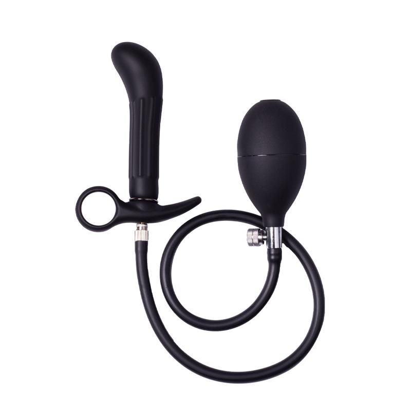 Inflatable Anal Plug with Pump Black Inflatable Anal Plug with Pump Black