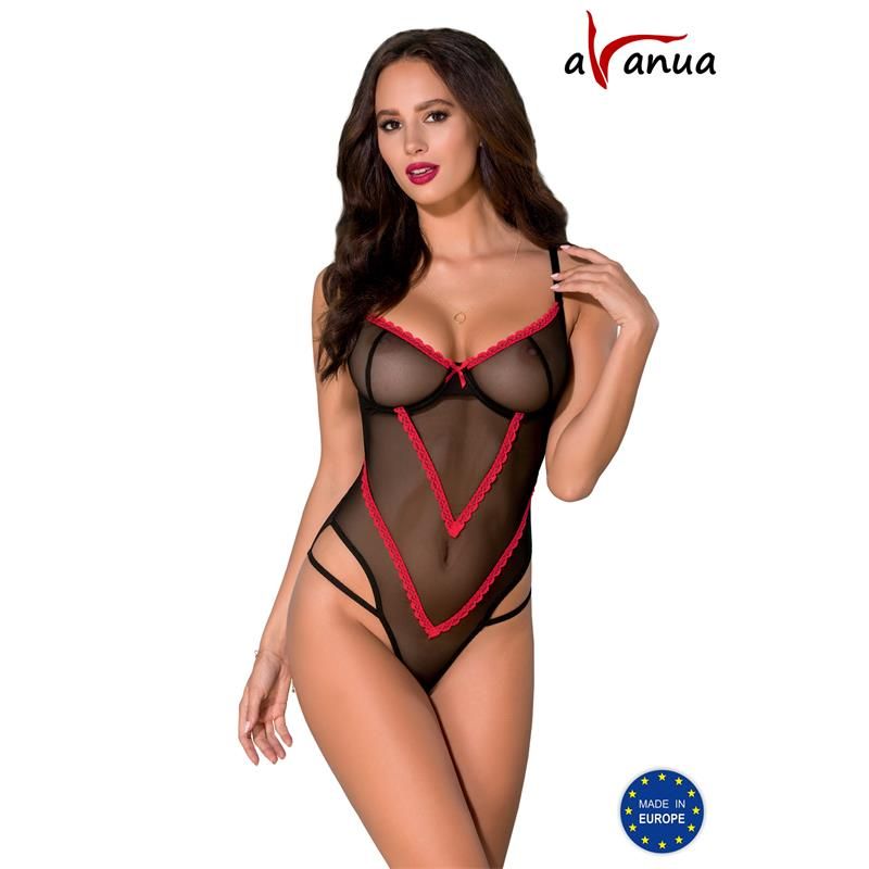 Duru Body Black and Red - Taglia L/XL Duru Body Black and Red - Taglia L/XL