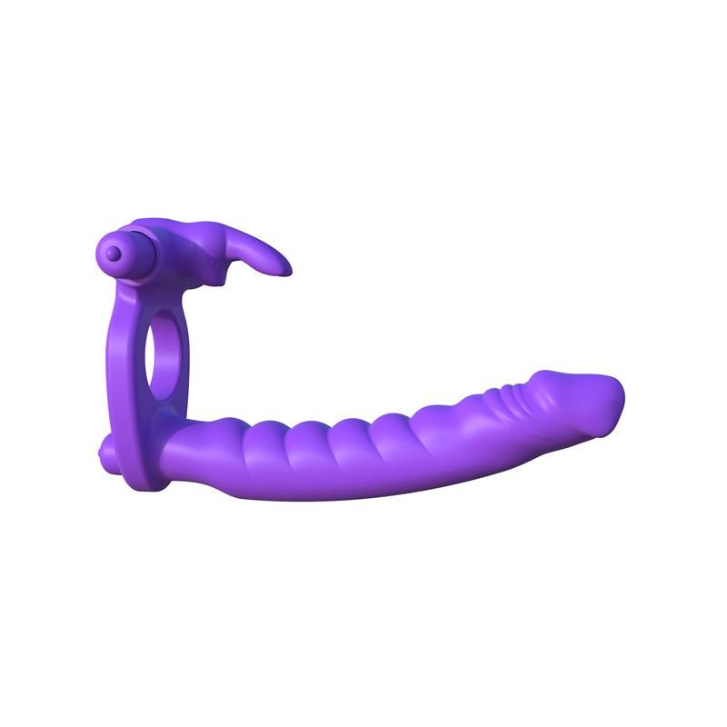 Fantasy C-Ringz Silicone Double Penetrator Rabbit Purple Fantasy C-Ringz Silicone Double Penetrator Rabbit Purple