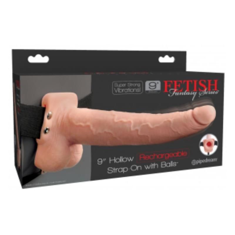 Elastic Strap-On with 9 Hollow Dildo 10 Functions USB Flesh Elastic Strap-On with 9 Hollow Dildo 10 Functions USB Flesh