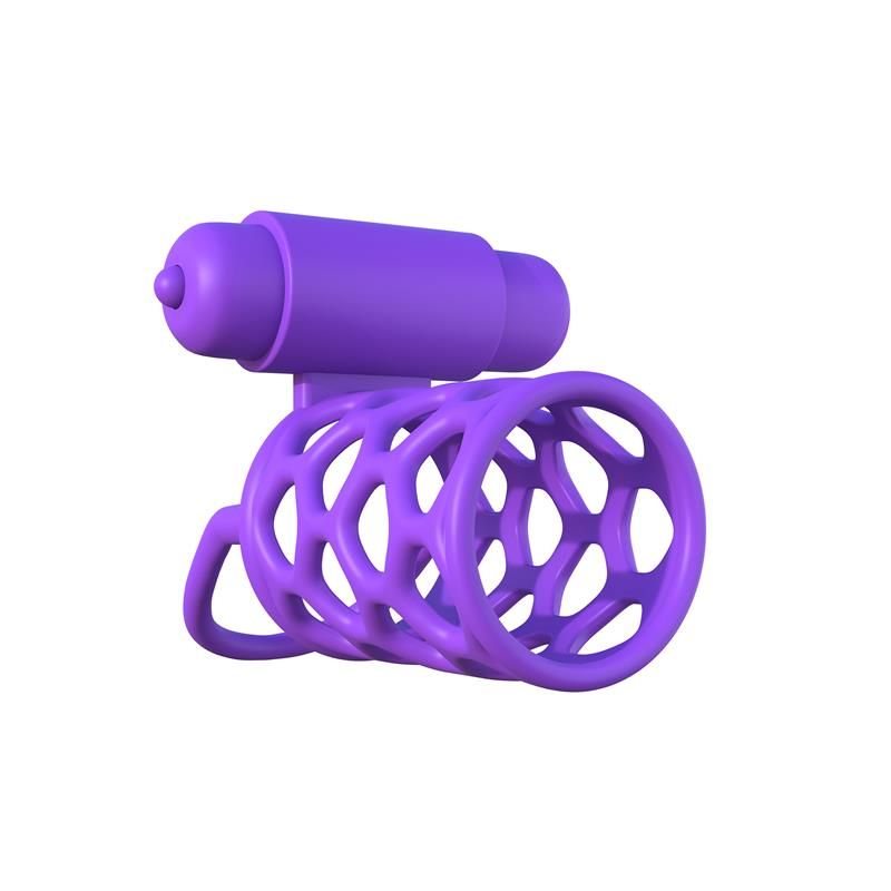 Fantasy C-Ringz Vibrating Couples Cage Purple Fantasy C-Ringz Vibrating Couples Cage Purple